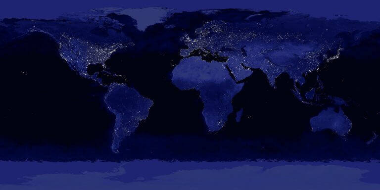 globe at night